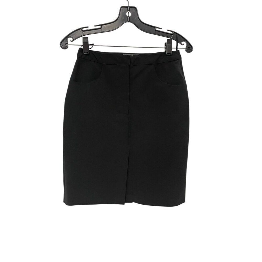 Prada Womens Straight Pencil Skirt Size 40 US 4 Black Lined Stretch Business